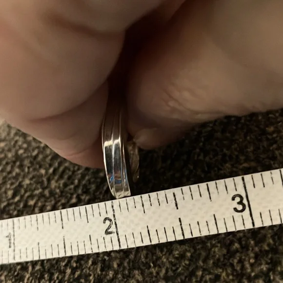 FINAL SALE 14k white gold hoops. - Picture 5 of 5